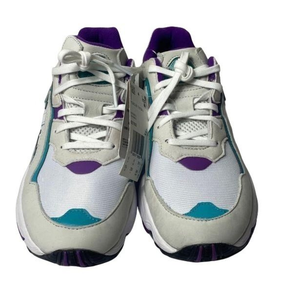 Adidas Yung 69 Chasm J White Purple 6.5 Youth Kids 90s Womens Chunky Y2K Green - Picture 3 of 9